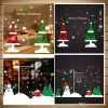 50 * 70 cm Joyeux Noël Neige Renne Père Noël Bonhomme De Neige Guirlande Arbre Boutique Fenêtre Stickers Muraux Statique Autocollant Vinyle Decal Xmas Décor