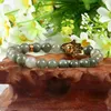 Powerful Summer Jewelry Wholesale 8mm Natural Stone beads with Black Cz Big Fatima Hand Hamsa Beaded Bracelet