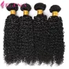 Encaracolado Feixes de Cabelo Humano Por Atacado A Granel Em Preço de Fábrica 4 Pacote 100g Onda Profunda Curly Brasileira Cabelo A Granel Para Trançar a Trama Do Cabelo Humano