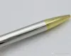 Geschenkstift-Schreibzubehör Schrägkopf-Kugelschreiber aus Metall im hellen Silberstil für Büro und Schule. Mit R-X-Wort