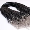 Fashion Style 100pcs nero in pelle 1.5mm collana di corde con chiusura a moschettone gioielli regalo - spedizione gratuita + regalo gratuito