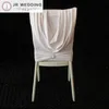 100 PCS White Spandex Chiavari Chair Back Cover With Valance And Diamond Band