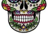 Low Custom Sugar Skull Calavera Patch, besticktes Skelett-Emblem zum Aufbügeln, Tag der Toten, 245 r