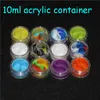 200pcs Acrylic silicon container 5ml 7ml 10ml wax hardshell silicone containers ABS non-stick dab bho oil jars tool storage jar holder