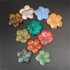 Urok Vintage Lady Multi-Style Nature Crystal Snowflake Mieszane Kolor Jasper Agat Jade Wiertł Kwiat Wisiorek Biżuteria Dla Kobiet Nowy Rok