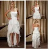 New Arrival Short Front Long Back Sweetheart Chiffon High Low Country Western Wedding Dresses Vintage Style Bridal Gowns