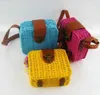 15 colors Straw Braid bags New Girls Candy Color Children Beach bags Fashion Rural Fresh Style Kids Single-shoulder Bags Messenger Bag C1024