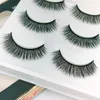 Handgjorda 3 par 3d crisscross false eyelashes pack naturlig lång tjock fake ögonfrans full remsa charmiga ögon smink tillbehör