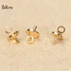 Boyute 200pcs Hot Sale Metal Brass Gold Rhodium Tone Bail Connector Pearl Bead Caps DIY Smycken Tillbehör