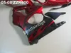 Personalizza gratuitamente il kit carenatura carrozzeria per Kawasaki Ninja ZZR600 05 06 07 08 set carenature per stampaggio ad iniezione nero vino rosso ZZX600 2005-2008 ZV19