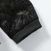 Chaquetas para hombres Venta al por mayor- Chaqueta clásica de talla grande Hombres Impreso Paisley Patrón floral Ropa de diseñador para casual Sólido Negro Autum 2021 M-5