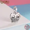 STYLE HOT SALE 925 STRLING SILVER SILVERITY ALTION OWL PENDANT SHARMS FIT WOMIN
