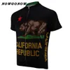 Tops podem homens personalizados 2017 camisa de ciclismo branco preto vermelho República roupas bicicleta wear NOWGONOW corrida estrada montanha legal República Califor