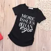 Hot Kinder Kleidung Baby Mädchen Kleidung T shirts Sommer Baumwolle Kurzarm T-shirt Tops Säuglingskleinkind Baby Kleidung Weiße und Schwarze Tees 2-6 T