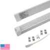 Dubbele rij 8ft LED -verlichting T8 Geïntegreerde buis 72W SMD 2835 LED -gloeilampen 110lm/W 2,4 m LED -verlichting Fluorescent Lamp armatuur