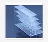 Whole Plastic Clear Trapezoid Lipstick Holder 24 Square Grid Cosmetic Box Brush Stand Rack Tidy Organizer2590634