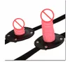 3 Color Erotic Games Silicone Penis Mouth Gag Oral Sex Dildo Plug med låsspännen läder bondage vuxna sexleksaker för par5914681