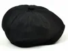 Brand-Cabbie Newsboy Mujer Hombre Gorra Black Ivy Hat Golf Driving Winter Cold Flat Plain Boinas Sombreros WF403