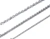 wholesale 20pcs colore argento moda acciaio inossidabile sottile 2mm / 3mm forte collana a catena a maglie ovali 18 '' / 20 '' per gioielli da donna per ragazze