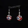 24 paires/lot drapeau britannique, Rose Rose, Champagne, boucles d'oreilles en cristal rose bijoux plaqués argent