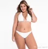 Frauen Plus Size Bikini Bademode Sommer Vintage Sexy Lady Große Größe Zweiteilige Badeanzüge Schwarz