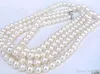 long 50 "collier de perles d'eau de mer blanc 7-8MM véritable