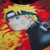 5-13 años 2017 nueva ropa para niños NARUTO camiseta negra para niño con manga corta 3d escuela niños dibujos animados en verano a la venta 110-150 cm