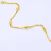 Womens/Girls Wrist Bracelet Box Chain 24K Yellow Gold Filled Solid Bracelet Classic Accessories for Small Wrist 18cm Long