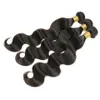 Brasiliansk Virgin Hair Body Wave 3 Bundles 8A Obehandlad Human Hair Extensions Body Wave Natural Black Color 1b