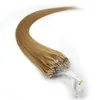 Extensions de cheveux humains péruviens blonds lisses avec micro-anneaux, micro-boucles, support 100, 24 couleurs disponibles, 1626 pouces, 4409937