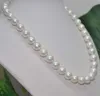 Grgous! Naturlig sällsynt Blå Vit 11.5mm Runda Kasumi Pearl Necklace J12080