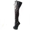 20 cm Alta Altura sexo botas PU Plataforma Casco Saltos Over-the-Knee Boots EUA tamanho 6-14 No.13667