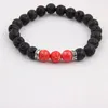 Mixed order Natural Black Lava Stone Bracelets Chakra Healing Balance Beads Bracelet for Men Women Stretch Yoga Jewelry