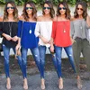 Toptan-Casual T Gömlek Tops Kadın Giyim Yeni Moda Kadınlar Lady Giysileri Yaz Kısa Kollu Kapalı Omuz Gevşek