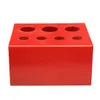 Whole7 Cap Holes Tattoo Ink Cup Holder Stand Professional Stainless Steel Pigment Cups Bracket Black Red Tattoos Tools3737670