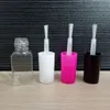 Leere 8 ml transparente quadratische Kunststoff-Nagellackflasche mit Pinsel, DIY-Wimperncreme-Rouge-Behälter, schneller Versand F20171301
