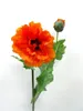 6 stks / partij Hoge Kwaliteit Kunstbloem Plastic Poppy Zijde Bloemen voor Woondecoratie Bruiloft Decor Party Supplies