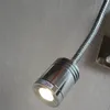 Topoch Lampe de lecture à double bras oscillant 2x3Watt LED fonctionnant indépendamment par deux interrupteurs Chrome Appliques murales réglables Éclairage focalisé AC100-240V DC12-24V