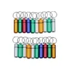 Metal Box Case Bottle Holder Keychains Aluminum Bottle Holder Container Mixed Color Free Shipping Hot Sale