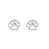 Hollow Pet Cat Dog Lover Paw Stud Puppy Cute Animal Footprint Gold Plated Women Girl Earrings Jewelry