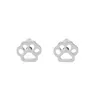 Hollow Pet Cat Dog Lover Paw Stud Puppy Leuke Diervoetafdruk Vergulde Vrouwen Meisje Oorbellen Sieraden