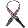 Jacquard Nylon Bass Guitar Strap Double Layer 25MM With Lengthen Genuine Cow Leather Ends2366350