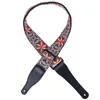 Jacquard Nylon Bass Guitar Strap طبقة مزدوجة 25 مم مع إطالة من جلد البقرة الأصلي 2366350