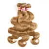 Malaisien indien péruvien vierge cheveux humains paquets brésilien vague de corps cheveux tisse couleur 27 Extensions de cheveux blonds 7844362