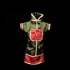 10st vintage kinesisk klänning vinflaska dekoration täcker flaska väskor jul vin täcker silke brocade vinflaska påsar passar 750ml