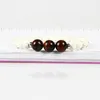 New Designs Beaded Fashion Bracelet Wholesale 10pcs/lot 10mm Natural Red Tiger Eye Stone Beads White Bracelet for men