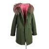 Vinter Parka Fur Jackor, Tunna Kvinnor Stor Tjock Real Med Hood Coats Mantel Luxus Faux Fuchs går Outwear Top Märke Kvalitet Feed