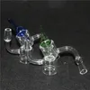 Rökning Set XXL Quartz Thermal Banger + Bubbla Carb Cap Double Tube Quartzs Thermals Banger Nail Glass Bong
