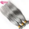 Splaty szaro proste ludzkie włosy ombre brazylijskie dziewicze ludzkie włosy splot szary kolor Ombre Hair Extensons 3 Bundles Ombre Weave Free Shipp