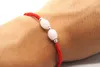 Zwei Jade-Perlen, 3 925 reine Silber-Perlen, handgestrickte schwarze rote Schlange Knoten (Liebhaber-Stil) Armband